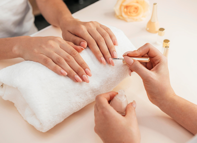 Healthy beautiful manicure manicurist